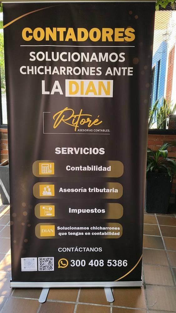 Pendón tipo roll-up para Ritoré Asesorías Contables